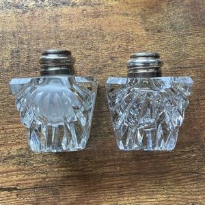 Crystal and sterling silver salt & pepper